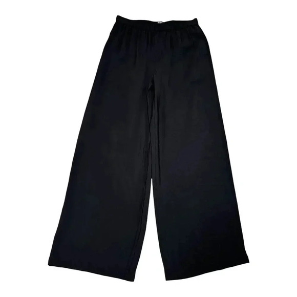 NEW Madewell XS True Black Pull-On Wide-Leg Pants in Softdrape NWT - Picture 1 of 7
